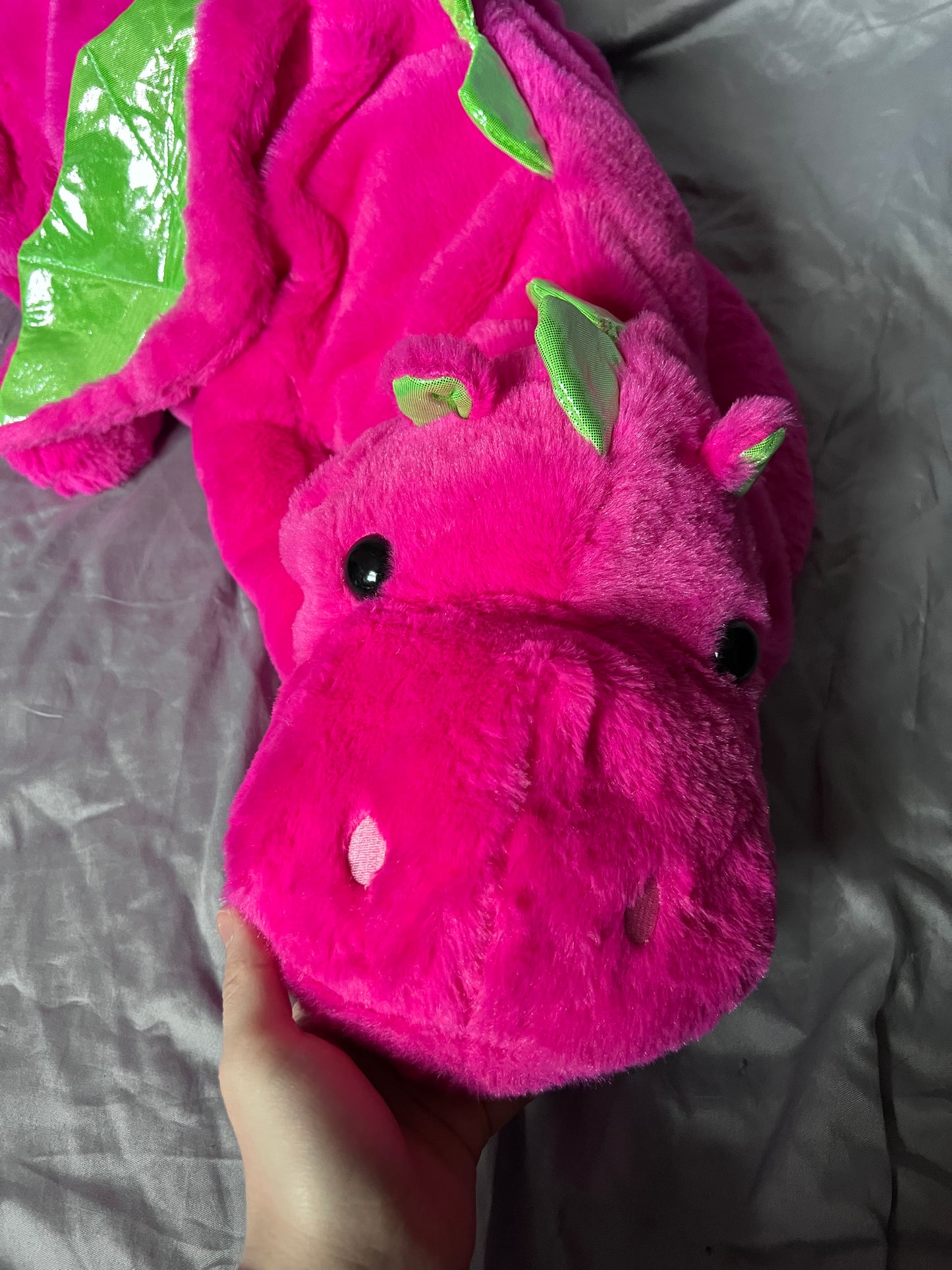 READY TO SHIP - Brenna the Dragonfruit Jumbo Snuggle Dragon Plushie