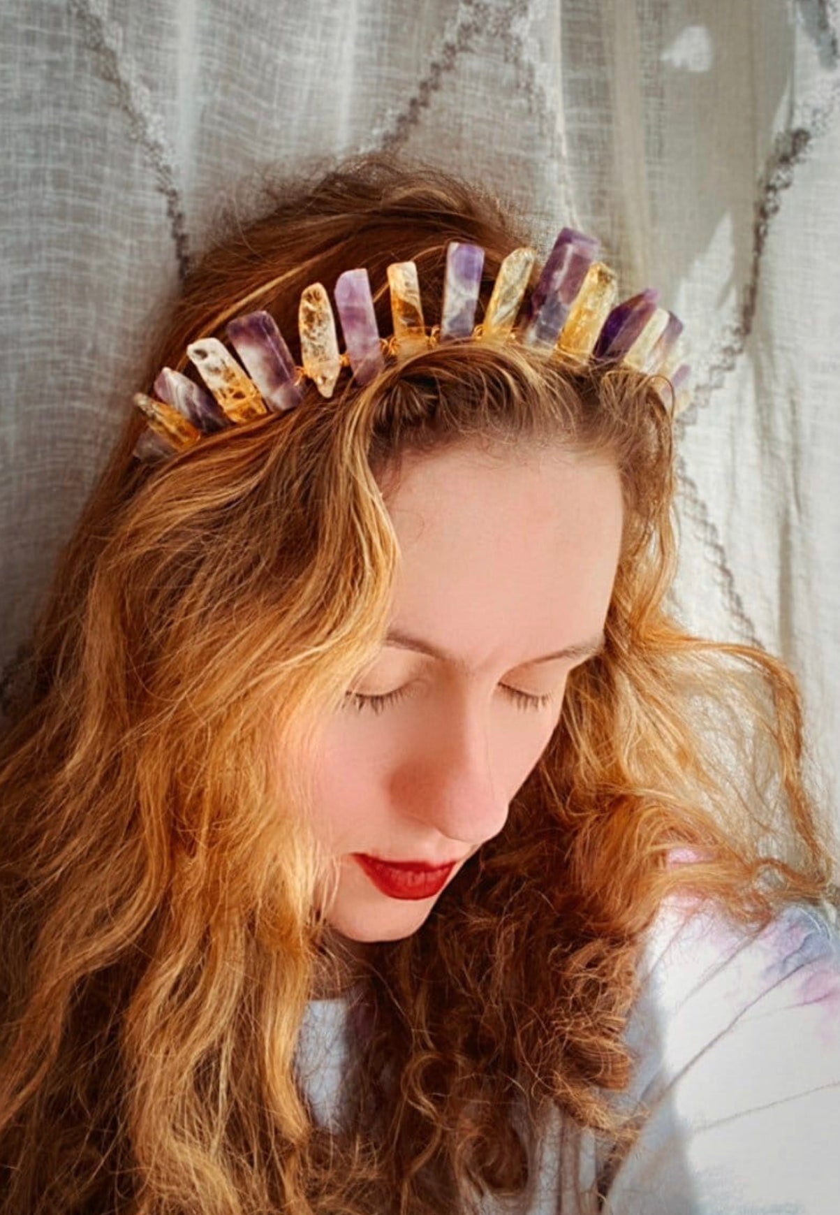 The Amethyst-Citrine Witch Crystal Crown