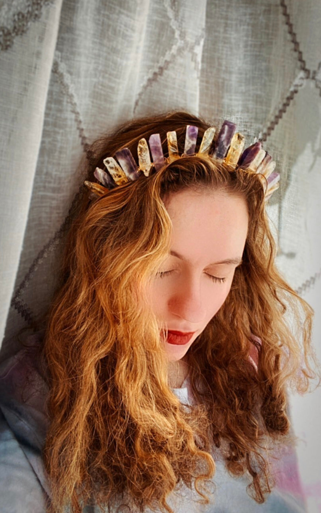 The Amethyst-Citrine Witch Crystal Crown