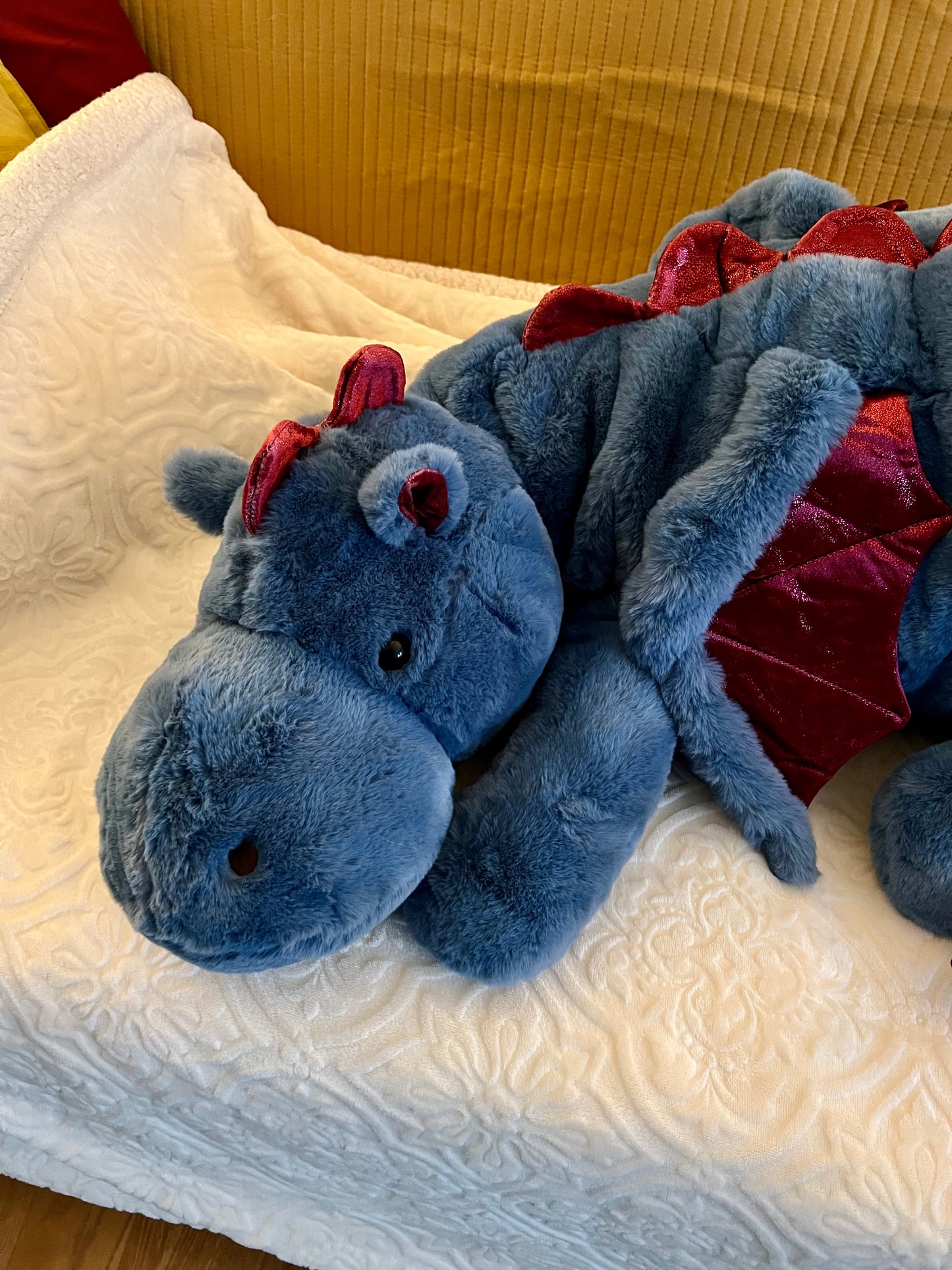 PREORDER - Jumbo Strawberry Snuggle Dragon Familiar Plushie - 59 inches