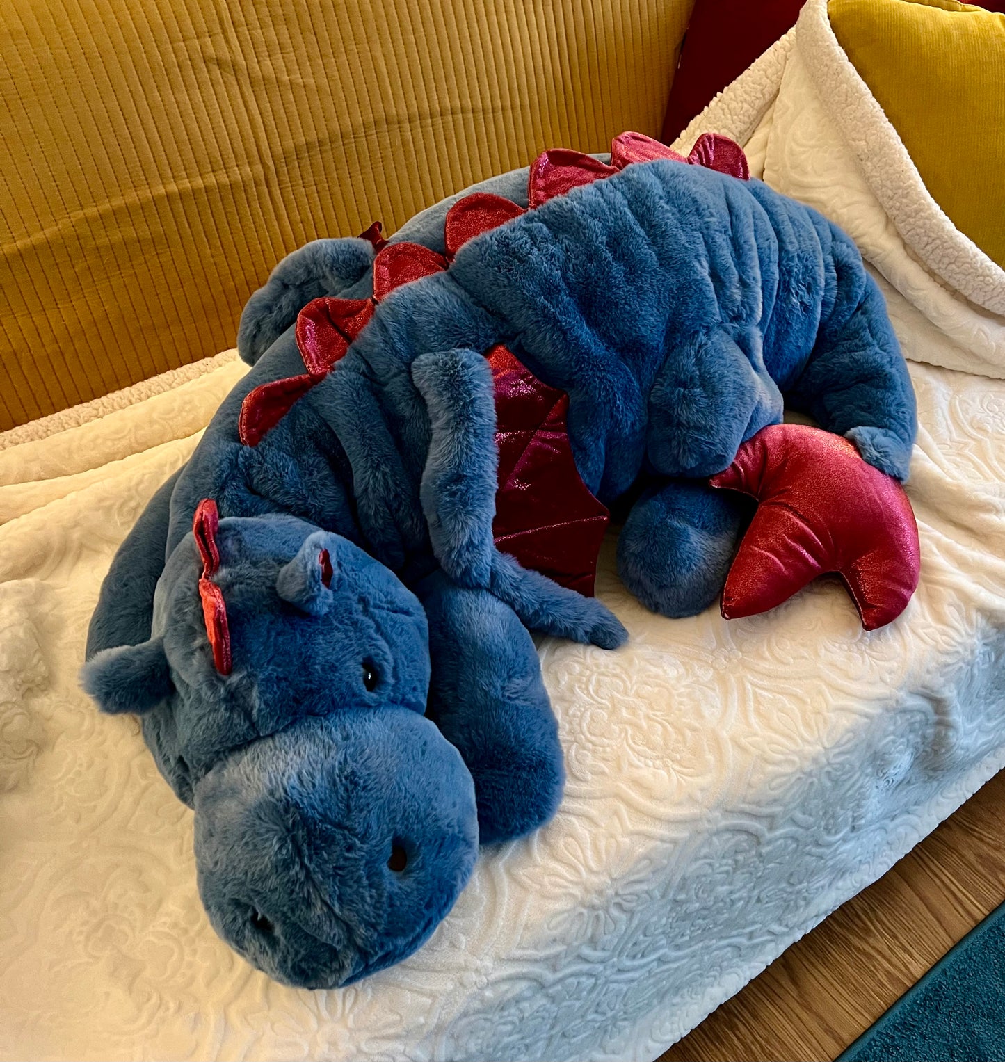 PREORDER - Jumbo Strawberry Snuggle Dragon Familiar Plushie - 59 inches