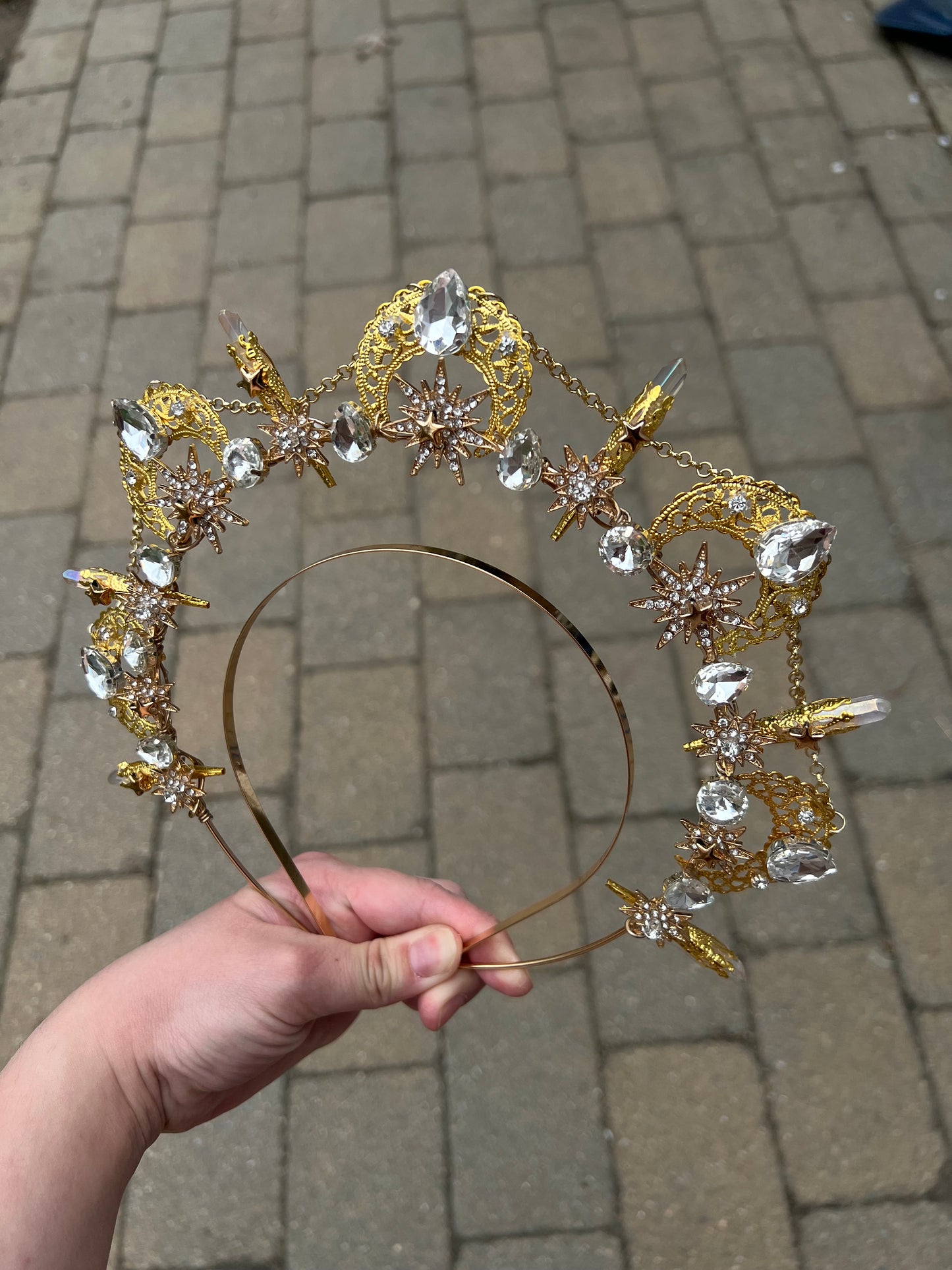 The Gilded Star Angel Aura Quartz Crystal Crown