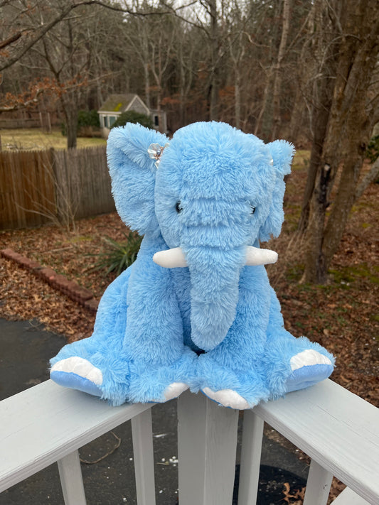 READY TO SHIP - Bejeweled Baby Woolly Mammoth Plushie - Blue