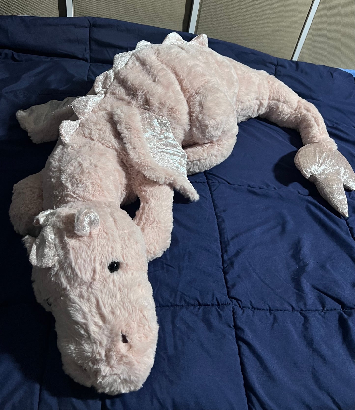 B Grade Weighted Pink Jumbo Dragon Plushie