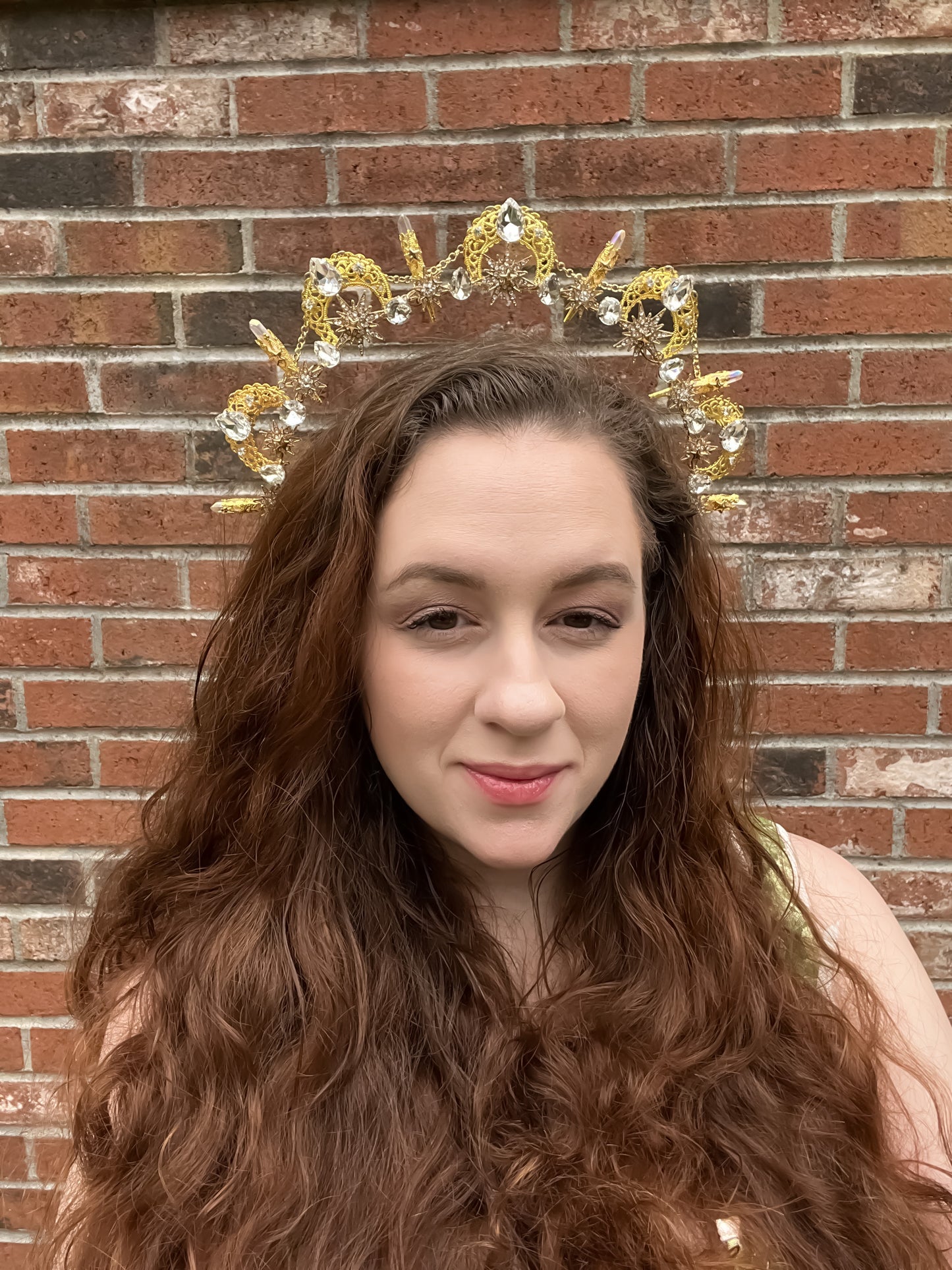 The Gilded Star Angel Aura Quartz Crystal Crown