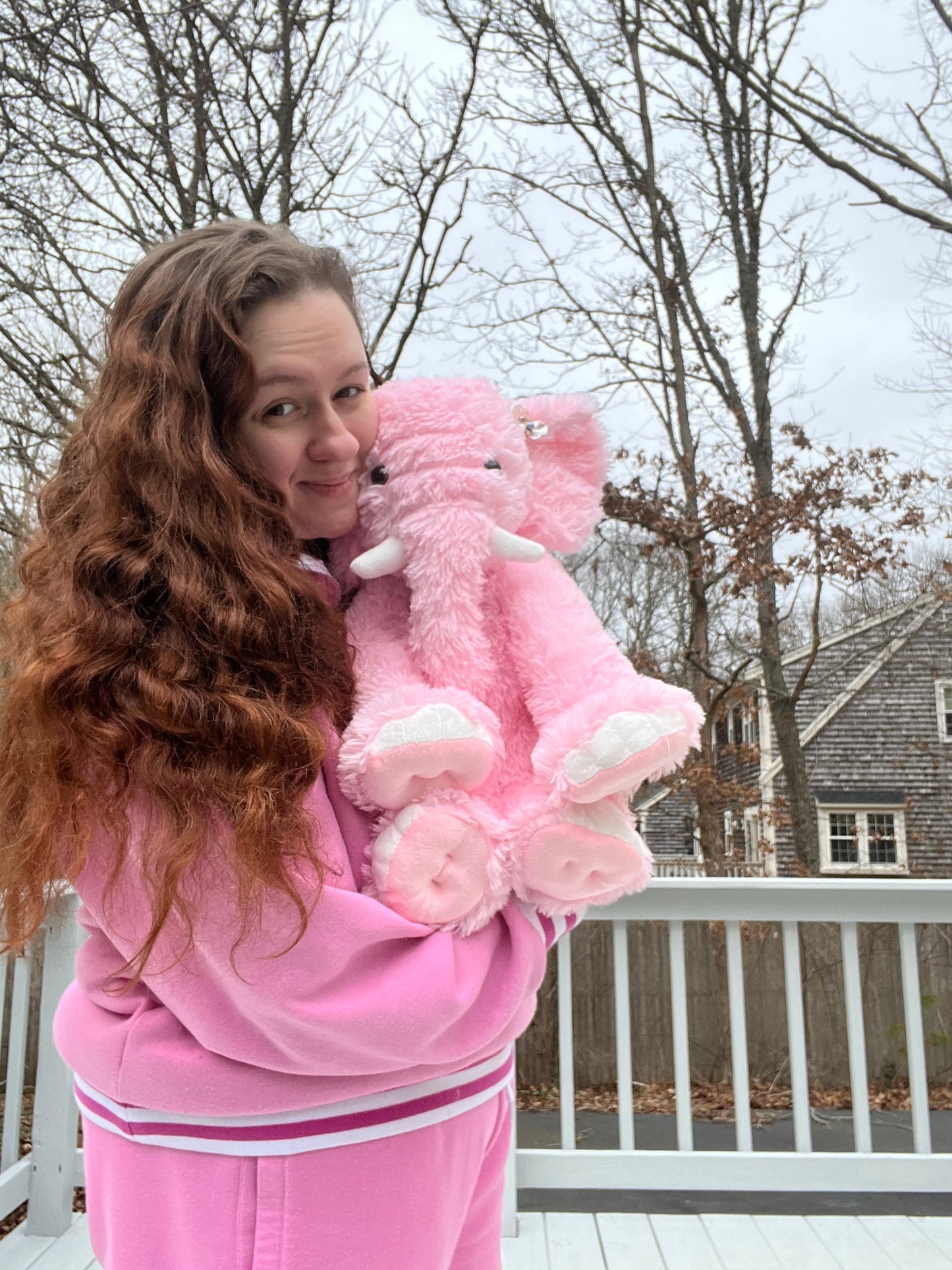 READY TO SHIP - Bejeweled Baby Wooly Mammoth Plushie - Pink