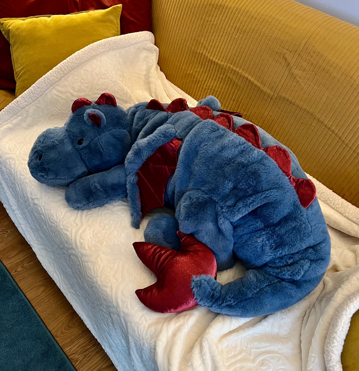 PREORDER - Jumbo Strawberry Snuggle Dragon Familiar Plushie - 59 inches