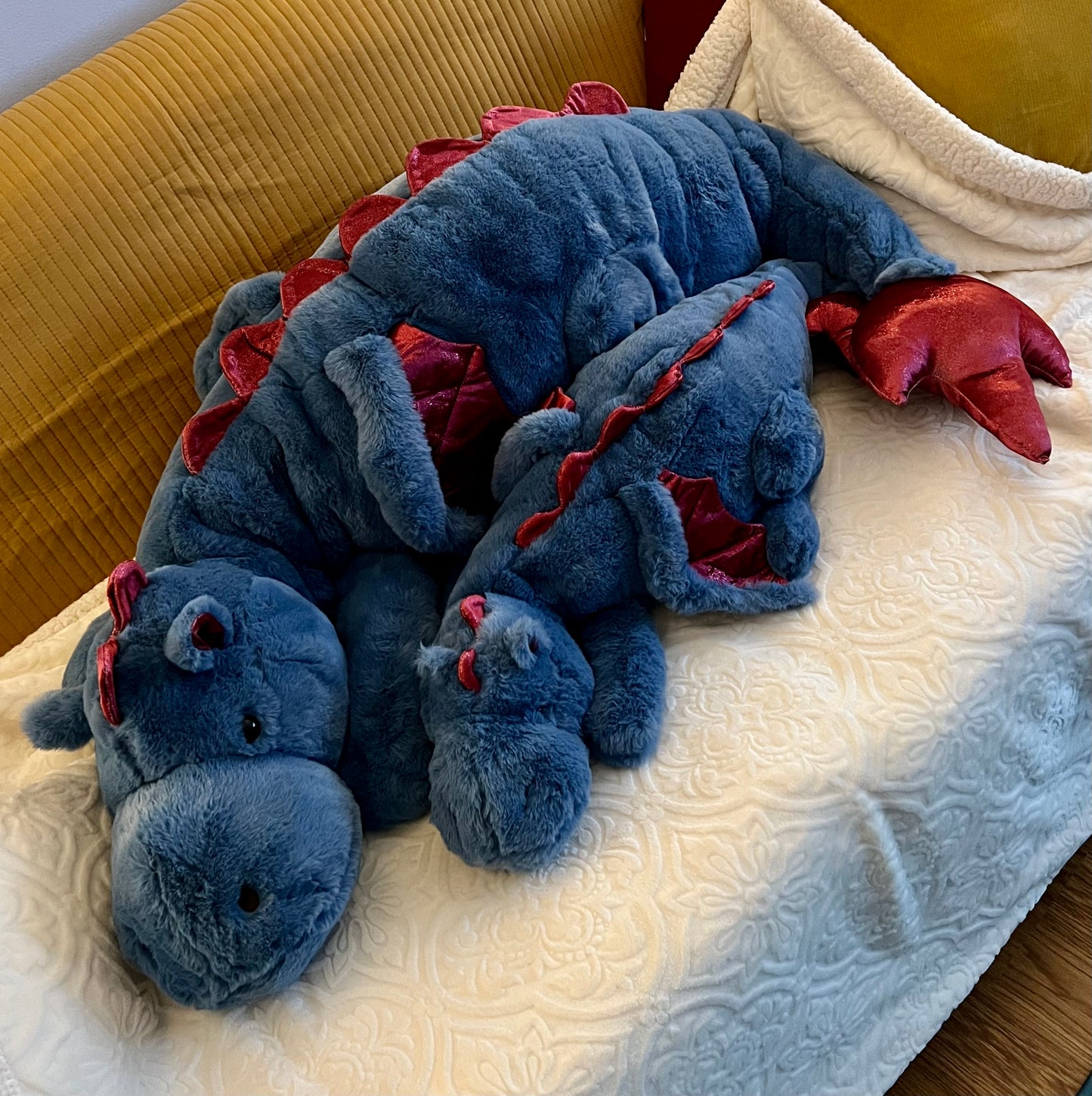 PREORDER - Jumbo Strawberry Snuggle Dragon Familiar Plushie - 59 inches