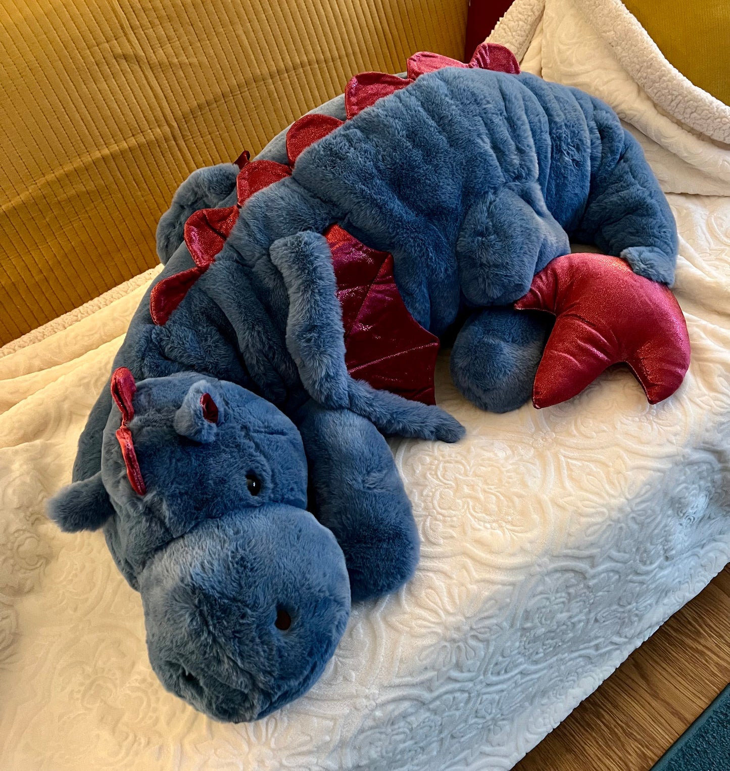 PREORDER - Jumbo Strawberry Snuggle Dragon Familiar Plushie - 59 inches