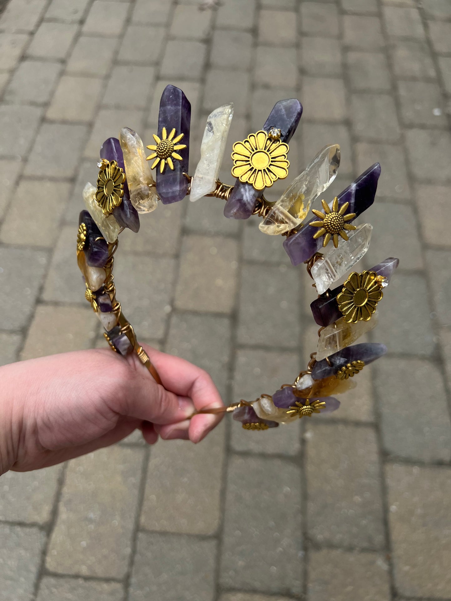 The Wildflower Amethyst and Citrine Crystal Crown