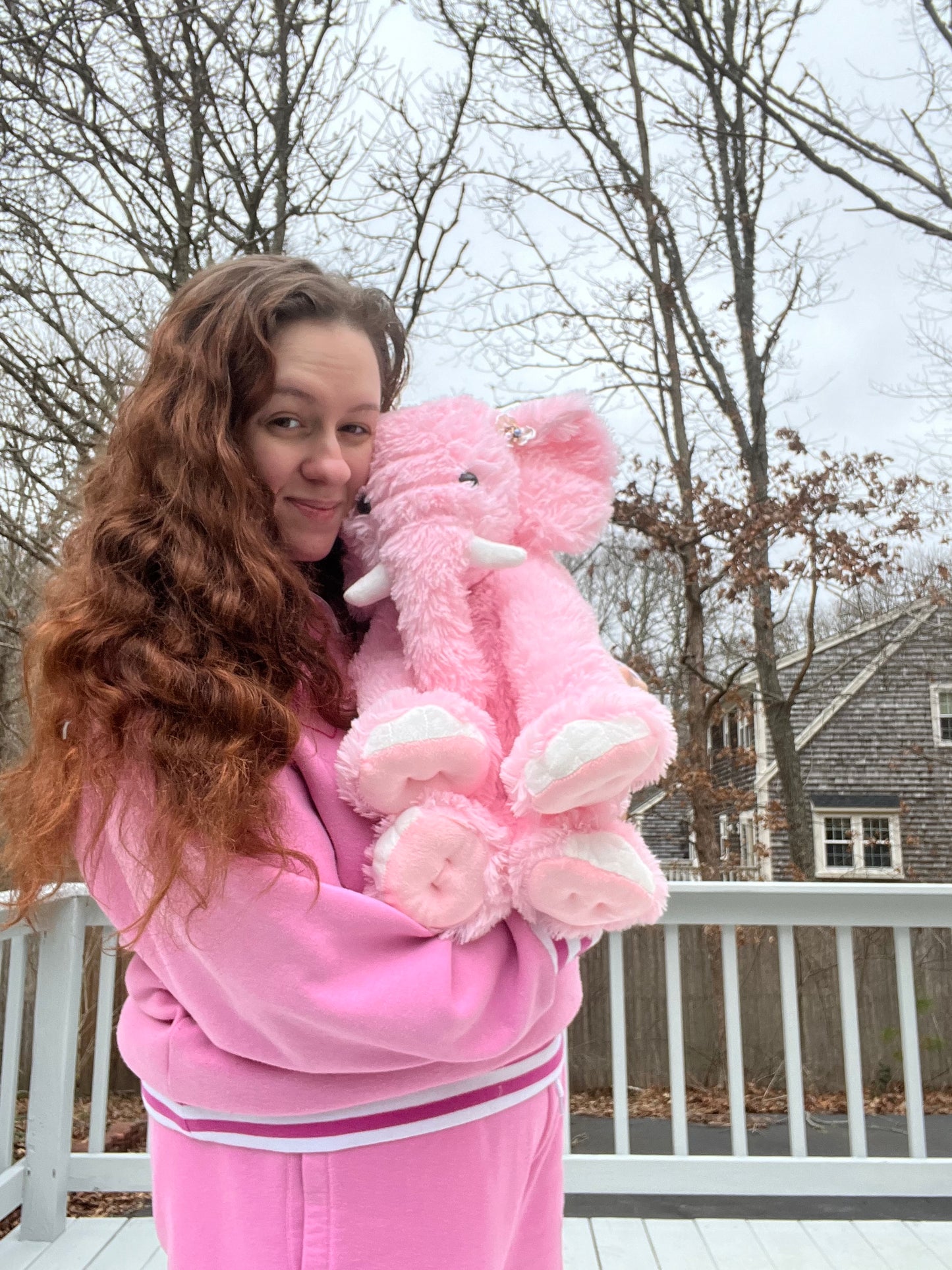 READY TO SHIP - Bejeweled Baby Wooly Mammoth Plushie - Pink