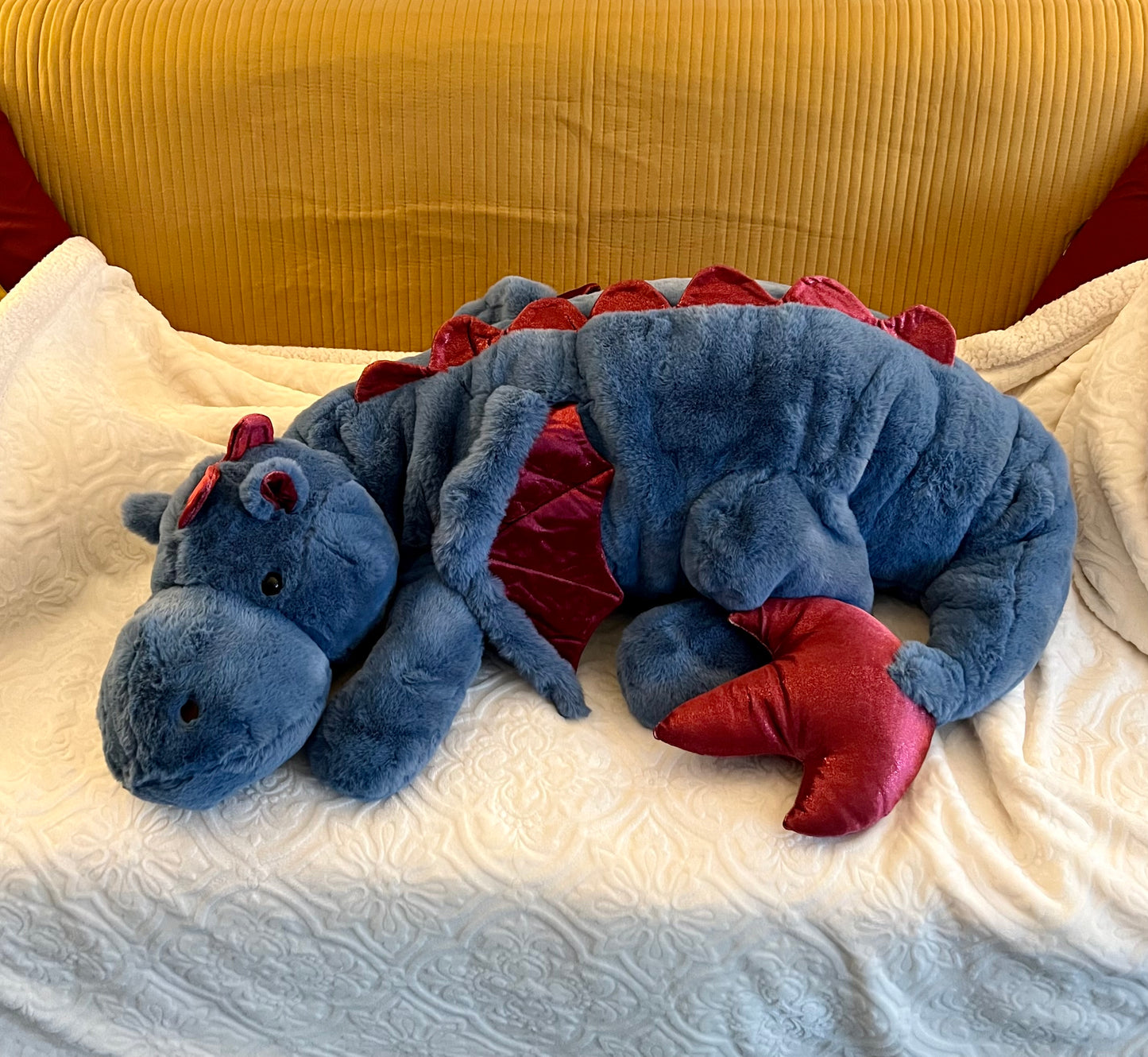 PREORDER - Jumbo Strawberry Snuggle Dragon Familiar Plushie - 59 inches