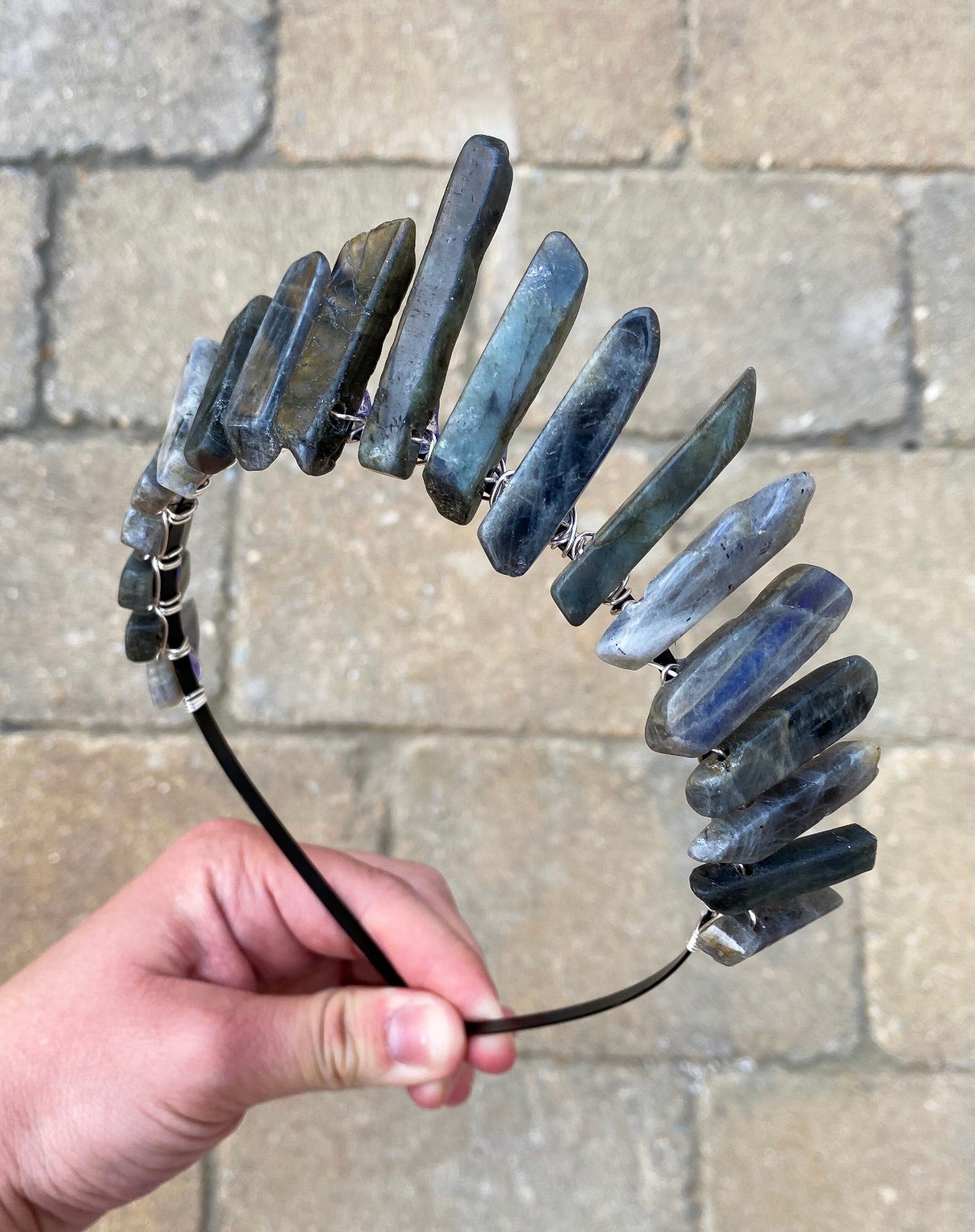 The Labradorite Witch Crystal Crown