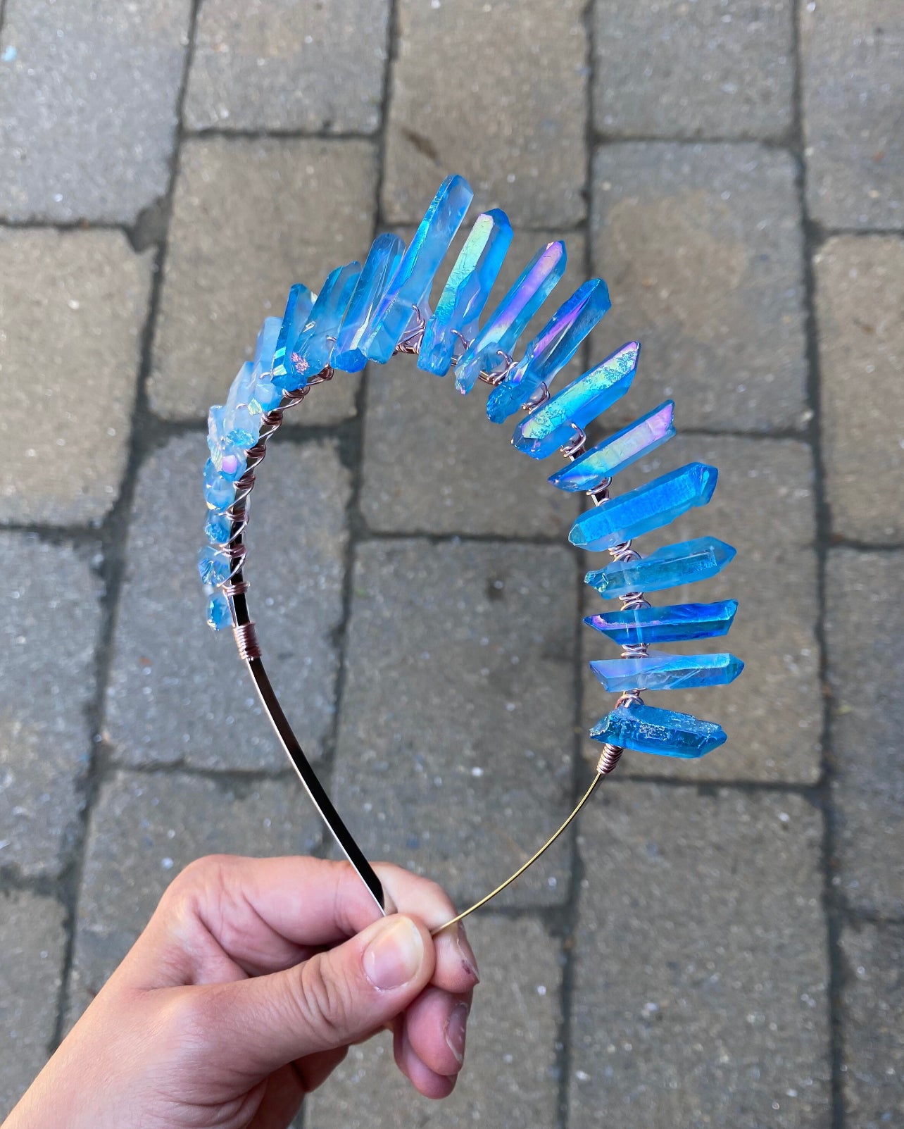 The Light Blue Angel Aura Witch Crystal Crown