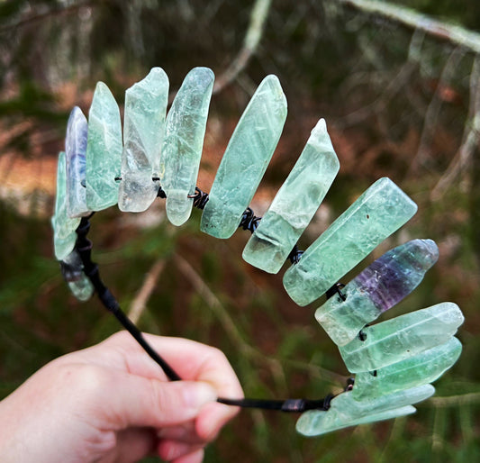 The Rainbow Fluorite Witch Crystal Crown