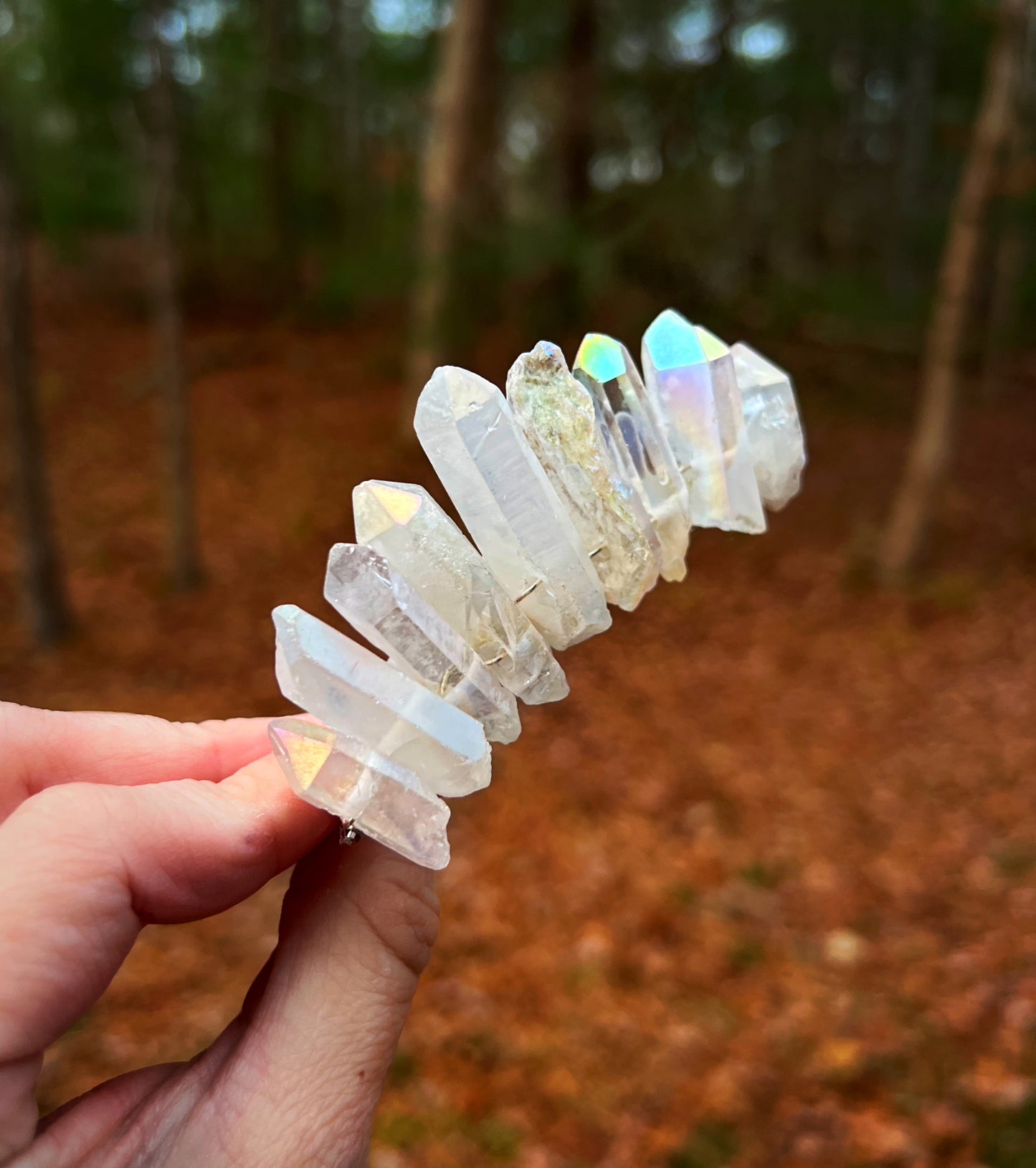 The Mini Raw Angel Aura Quartz Witch Crystal Crown