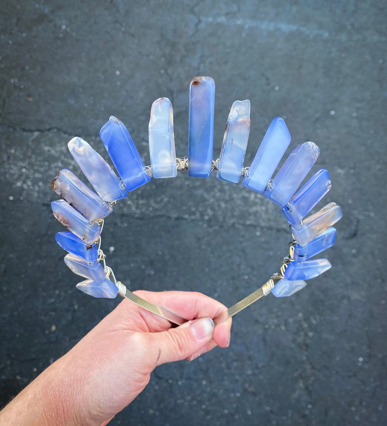 The Blue Agate Crystal Crown