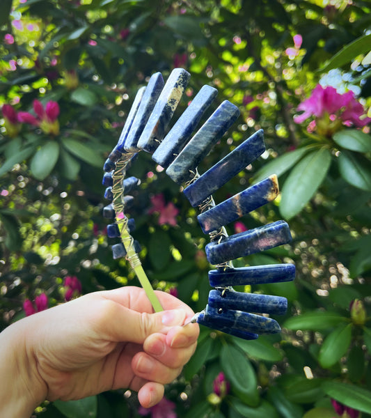 The Sodalite Witch Crystal Crown