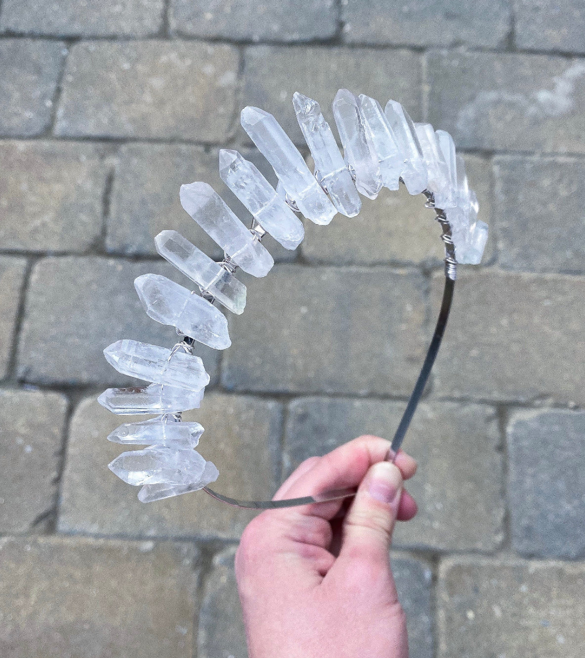 The Raw Clear Quartz Witch Crystal Crown