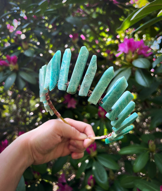 The Amazonite Witch Crystal Crown