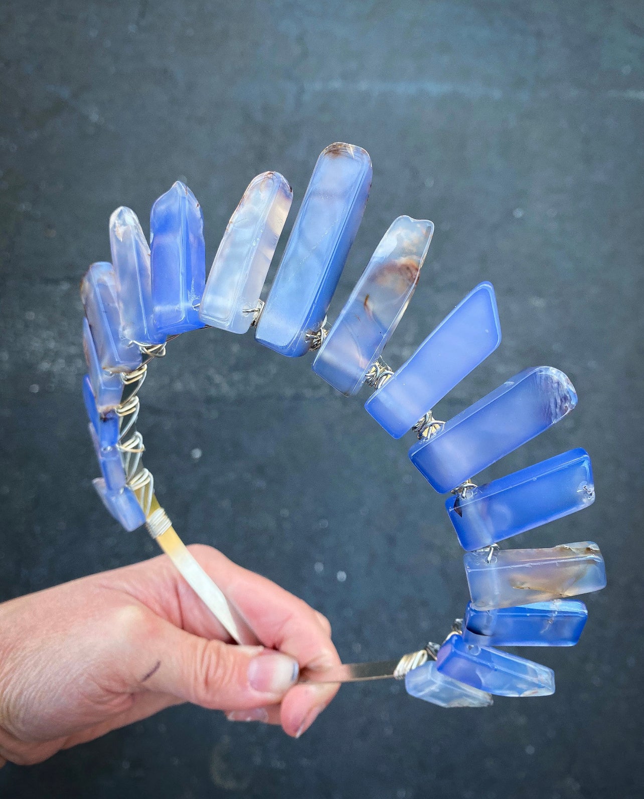 The Blue Agate Crystal Crown