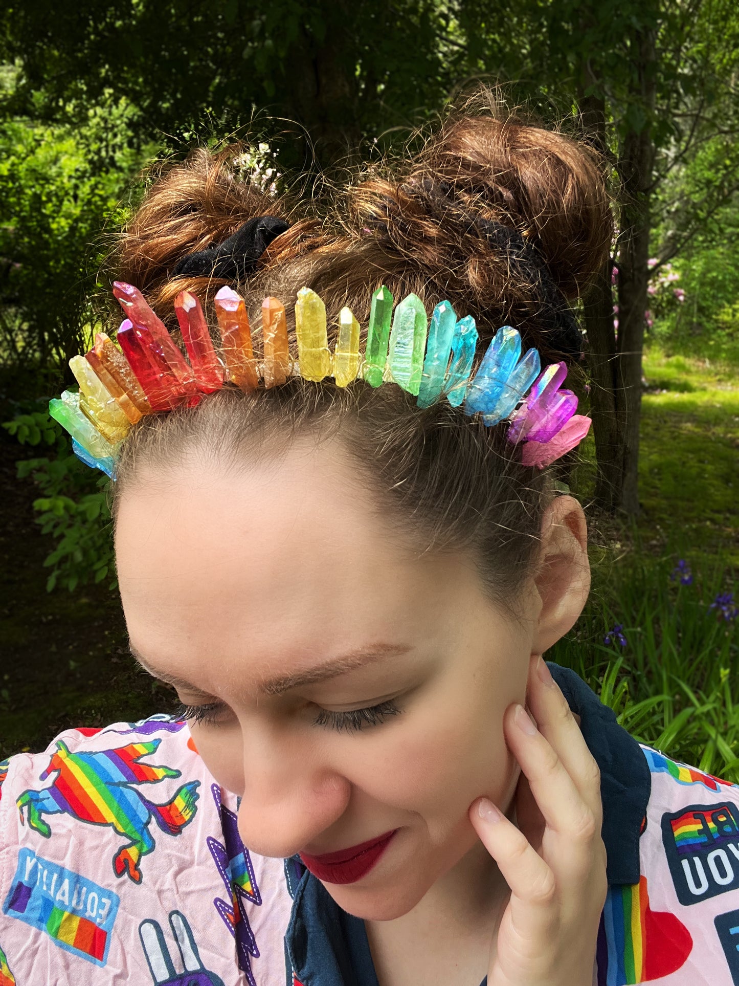 The Rainbow Ombré Crystal Crown