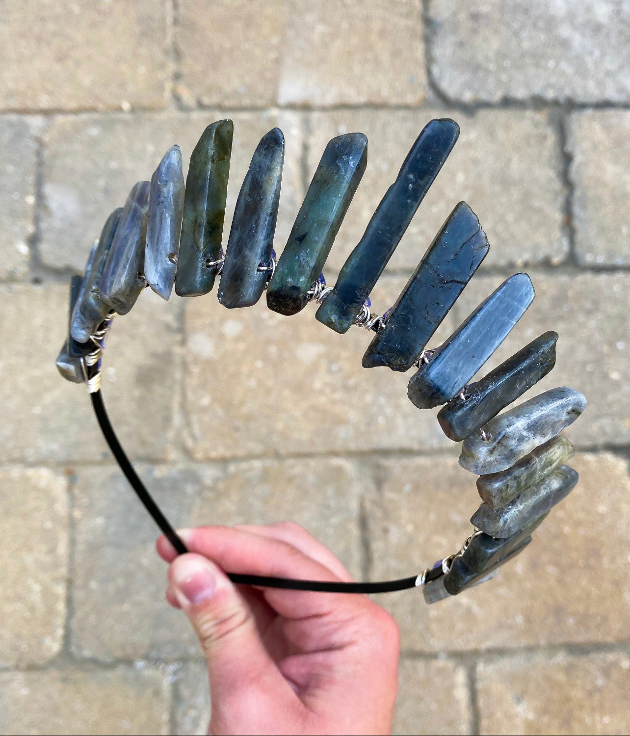 The Labradorite Witch Crystal Crown