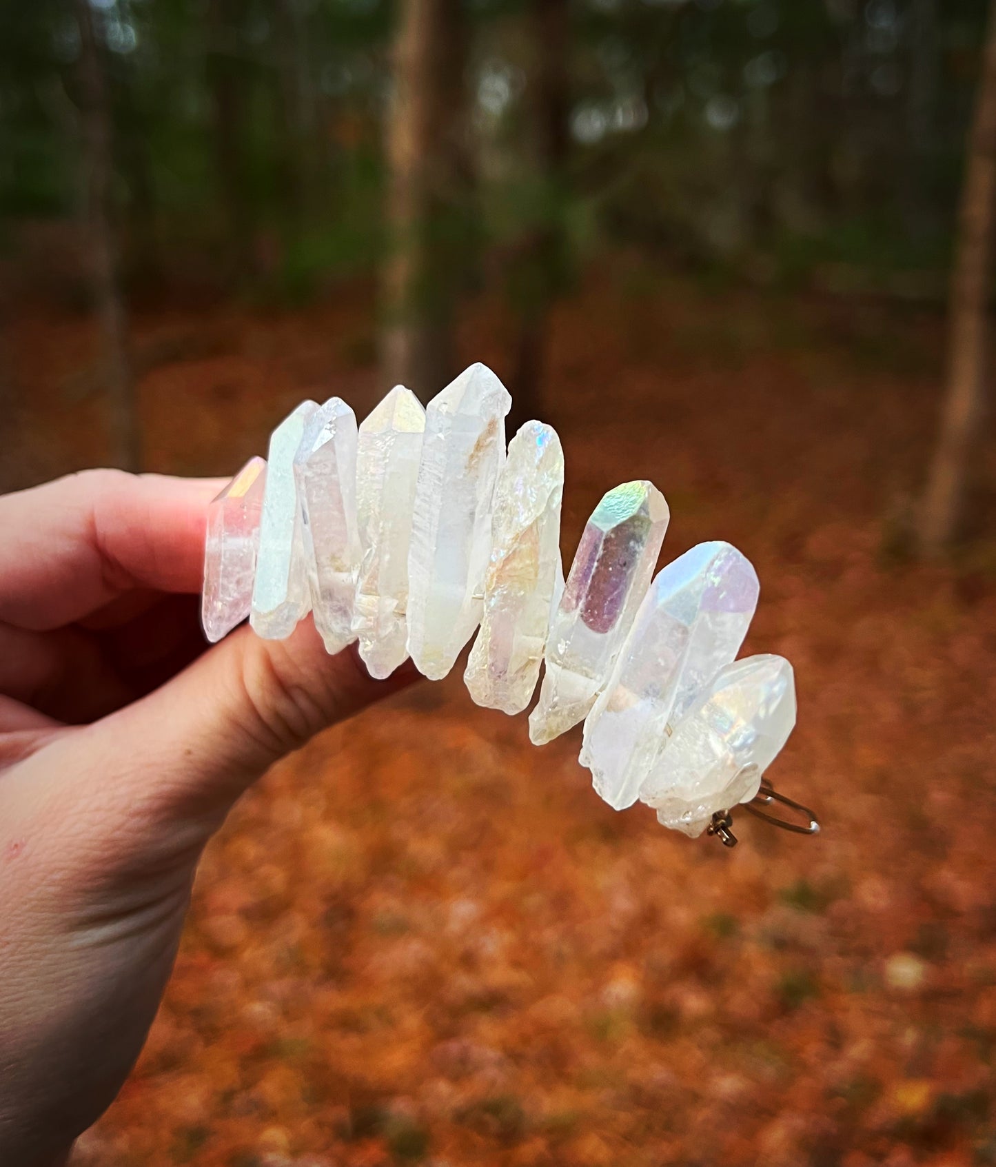 The Mini Raw Angel Aura Quartz Witch Crystal Crown