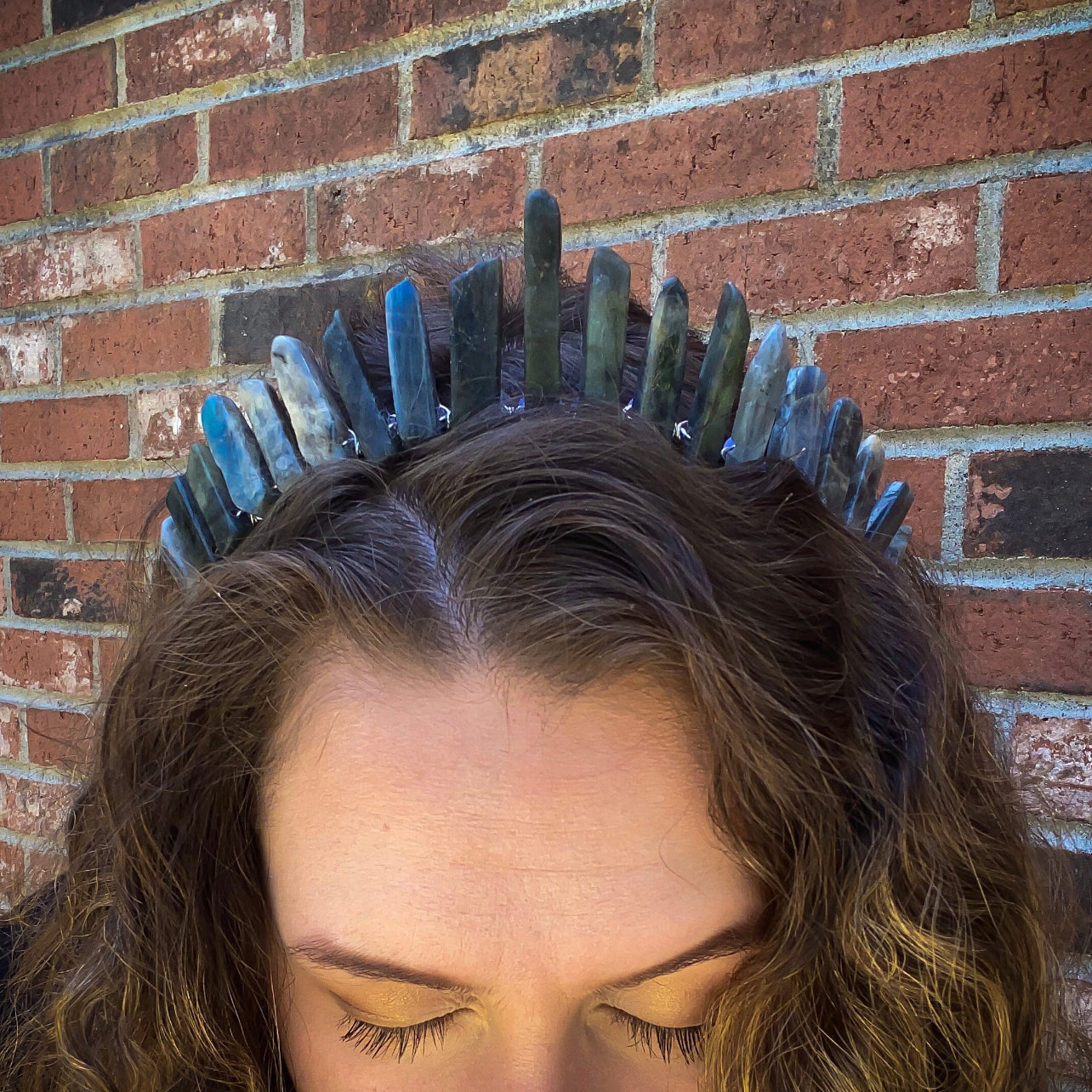 The Labradorite Witch Crystal Crown