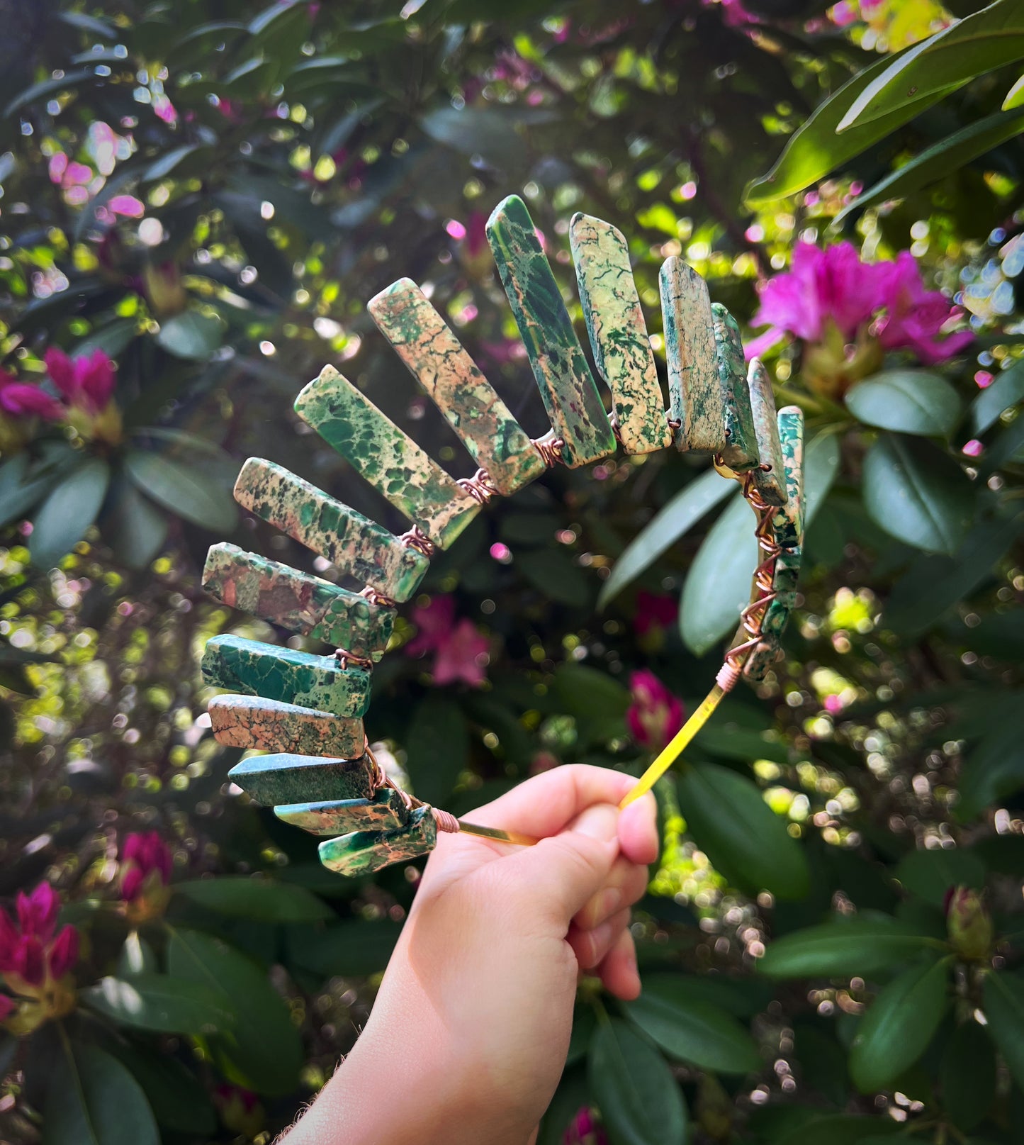 The Green Jasper Witch Crystal Crown