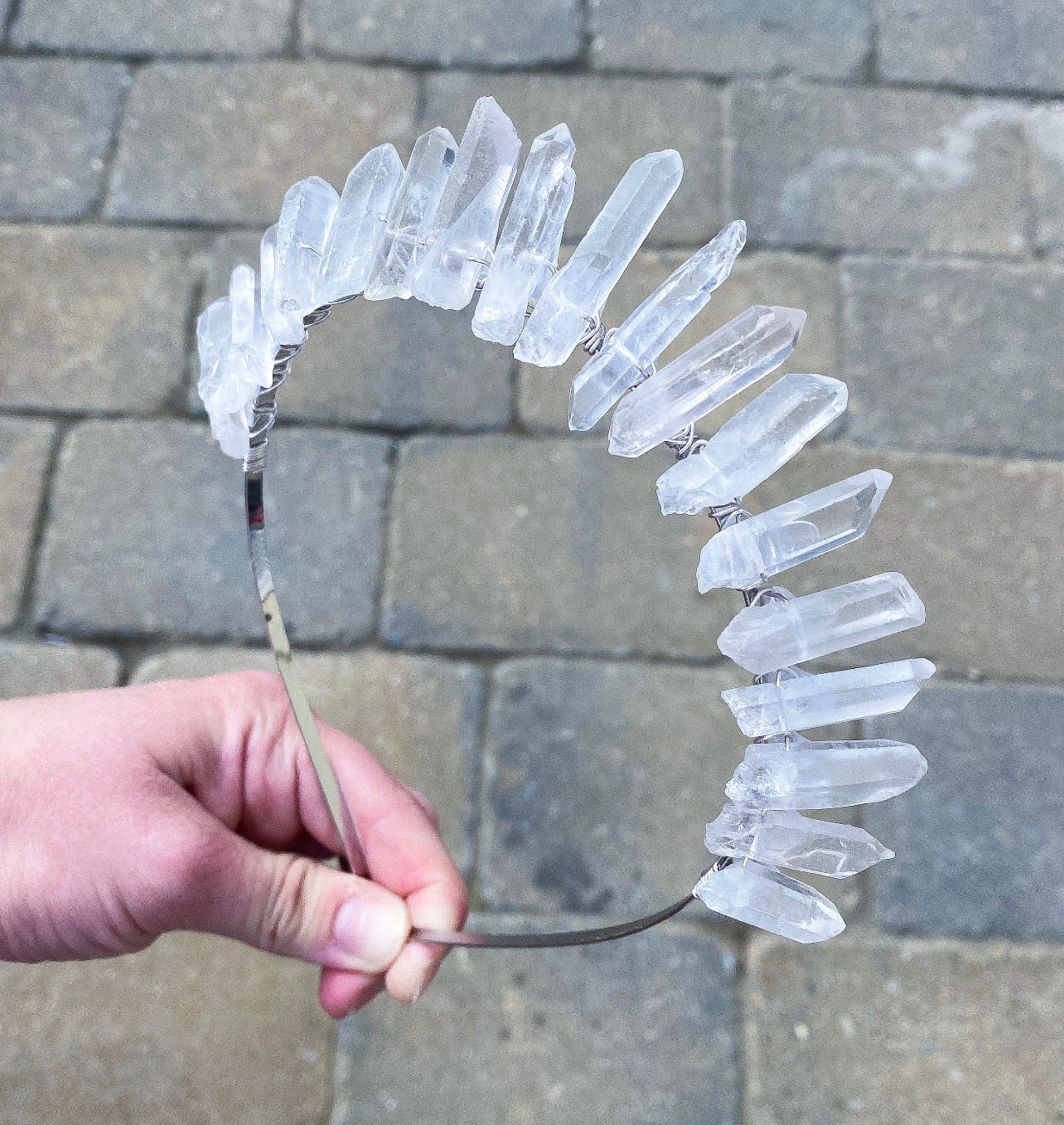 The Raw Clear Quartz Witch Crystal Crown