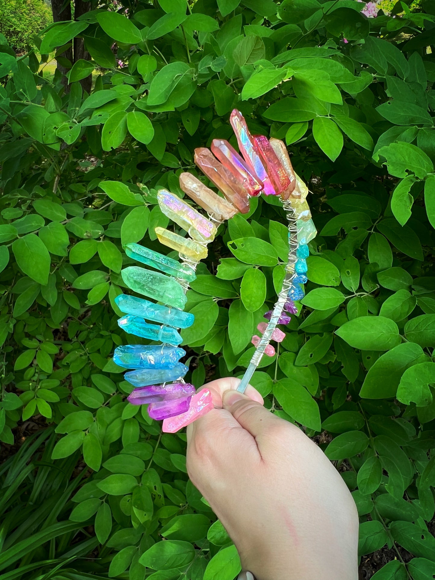 The Rainbow Ombré Crystal Crown