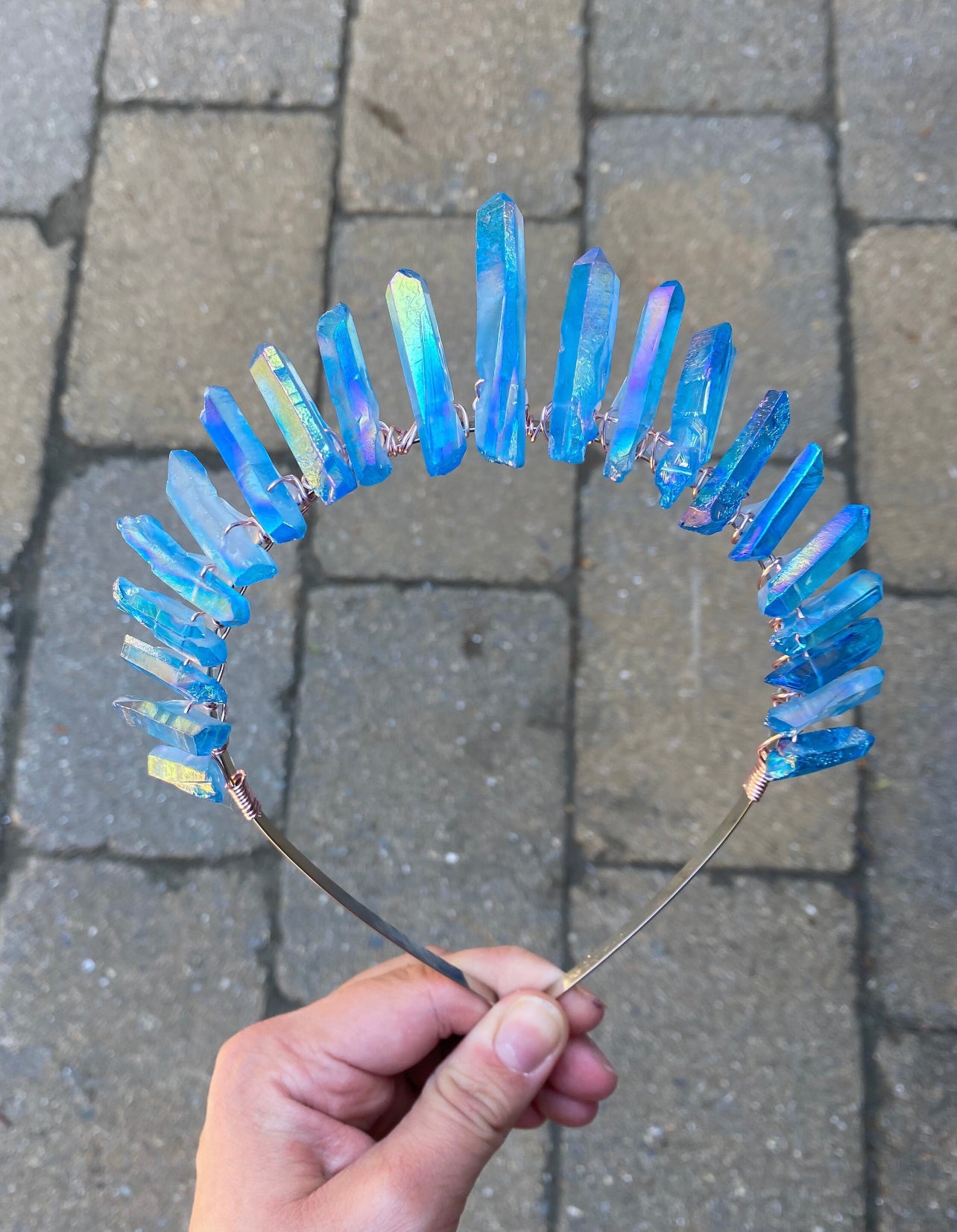 The Light Blue Angel Aura Witch Crystal Crown